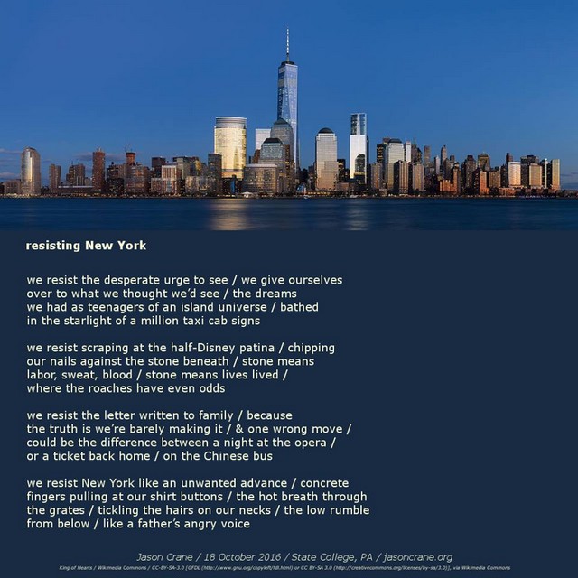 Poem Resisting New York Jason Crane