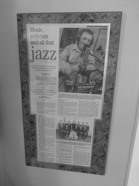 Mounted newspaper article given to me by my parents